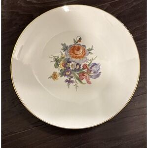 JWK‎ Bavaria Western Germany Floral Flower Round Platter Cake Plate 12 Inch VTG